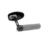 BARRACUDA N2000-SRB Retro Motorcycle Mirror Pair B-LUX Skin-R Bar End Black