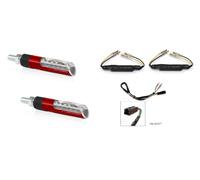 BARRACUDA Pair of Indicators Idea B-Lux Homologated Red Motorcycle + Res 21W+