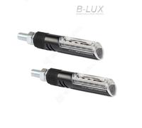 Barracuda Pair Turn Signals Idea B-Lux Approved Black Motorcycle Suzuki GSR 600