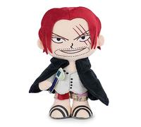 BARRADO One Piece - Soft Toy of the Characters of One Piece - 28cm, 11'02" - Luffy, Sanji, Roronoa Zoro - Super Soft Quality (Shanks)