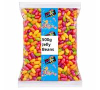 Barratt Classic Flavour Chewy Jelly Beans 500g Bulk Sharing Bag | Retro Sweetshop Confectionery for Party & Gifting
