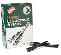 Barratt Hard Liquorice Sticks, 75 Count Display Box, Traditional Basetti Style Licorice | Firm and Intensely Flavourful Retro Sweets | Perfect for Sharing and Party Bags