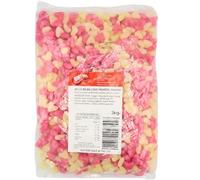Barratt Jelly Love Hearts 3kg Bulk Bag, Pink and White Heart Shaped Jelly Beans | Chewy Retro Sweets for Party Bags, Valentines and Gifting | Professionally Packed for Freshness