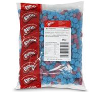 Barratt Jelly Spogs 3kg Bulk Bag - Classic Aniseed Liquorice Jelly Buttons with Pink and Blue Bobbles | Traditional Retro Sweets for Party Bags, Sharing and Candy Buffets