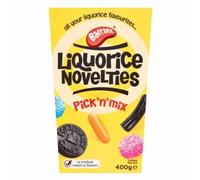 Barratt Liquorice Novelties Pick n Mix Carton, 400g x 1, No Artificial Colours & Flavours, with Welari Thank You Card | (1pack)