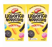 Barratt Liquorice Novelties Pick n Mix Carton, 400g x 2, No Artificial Colours & Flavours, with Welari Thank You Card | (2pack)