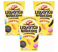 Barratt Liquorice Novelties Pick n Mix Carton, 400g x 3, No Artificial Colours & Flavours, with Welari Thank You Card | (3pack)