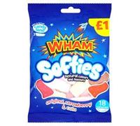Barratt Wham Softies Raspberry Flavour Gums with Coloured Sour Crystals, 1.440 kg, Pack of 1