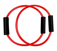 Barre Double Tube Resistance Band Barre Workout Equipment Rubber Resistance Tubes Pure Barre Band for Travel Home Pilates Exercise (Red)