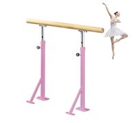 Barreballet Bar, Ballet Bar Floor Mounted Yoga Rods, Fixed Vertical Dance Pole, Height Adjustable Professional Dance Poles, Ballet Training Equipment, for Home, School, Studio(Pink,100cm/39.4in)