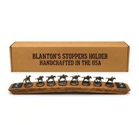 Barrel-Art Bourbon Stopper Holder/Whiskey Cork Display/Fits Blanton's stoppers/with Metal (Natural)