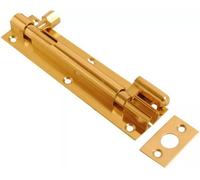 Barrel Bolt Necked 200mm X 38mm (8 X 1. 1/2 Inch) Brass - Pack Of 4