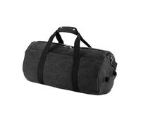 Barrel Canvas Duffle Bag Bagbase Dark Grey One Size