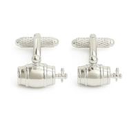 Barrel Cask Cufflinks - Onyx Art CK863 Whisky Beer Barrel Men's Novelty Gift In Premier Life Packaging