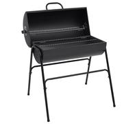 Barrel Charcoal BBQ Grill Outdoor Smoker Barbecue with Warming Rack