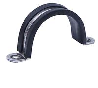 Barrel clamp, 4Pcs 304 Stainless Steel Rubber Lined U Clips Cable Mounting Hose Pipe Clamp(28mm)