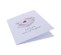 Barrel Down South Hunting and Fishing Greeting Card For Men - Fathers Day or Birthday Funny Stationary - Card for Dad, Boyfriend, Husband - Gift For Hunter and Fishing (Lucky Son of a Gun)