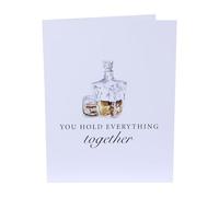 Barrel Down South Old Fashioned Bourbon Whiskey Greeting Card For Men or Women - Fathers Day or Birthday Funny Stationary - Card for Dad (Everything Together)