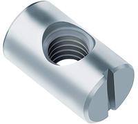 Barrel Furniture Cross Dowel Slotted Nuts (Pack of 10) Hex Zinc Plated for the Assembly of Funiture/Beds/Crib/Chairs/Cot Symmetric Dowels Nut Fasteners (10mm x 20mm)