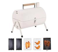 Barrel Grill Smoker | Camping Barbecue Smoker | Portable Barrel Grill with Handle for Outdoor, Patio, Camping, Balcony, Picnic