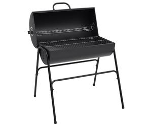 Barrel Grill with 2 Cooking Grids Black 80x95x90 cm Steel BBQ vidaXL