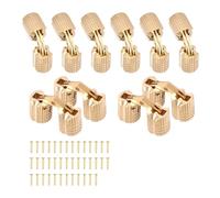 Barrel Hinge 10PCS 8mm Hidden Brass Barrel Hinges 180 Degree Opening Concealed for Jewelry Box Mini Furniture Hardware for Wooden