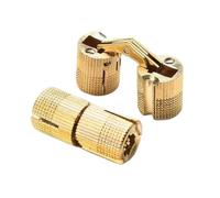 Barrel Hinge 2pcs 8-16mm Brass Door Hinges Cylindrical Hidden 180-degree Cross-hinged Invisible Furniture Barrel Hinge for Hardware Box(8mm)