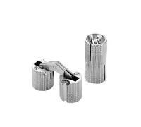 Barrel Hinge, Brass Barrel Hinge 8-18mm Multicolor Concealed Furniture 180 Degree Invisible(16mm Silver)