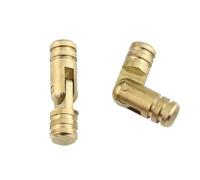 Barrel Hinges 10pcs Goldes/Silver Invisible Barrel Hinges Diameter 4/5mm Brass Hidden for Jewelry Box Cabinet Hardware, Cylinder Design(5x25mm)