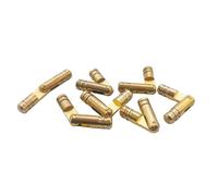 Barrel Hinges 10Pcs/Pack Jewelry Box Wine Wooden Case Supplies Hidden Invisible Concealed Barrel Hinge Pure Copper Furniture Hardware(M4x25 Brass)