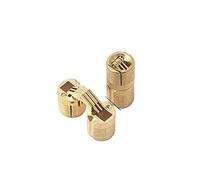 Barrel Hinges 2pcs 8-18mm Copper Brass Door Cylindrical Hidden Cabinet Concealed Invisible Furniture Hinge for Hardware(18mm)