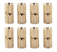 Barrel Hinges 8PCS 8mm Cabinet Hinge 180 Degree Opening Angle with Screws Barrel Brass Invisible Furniture DIY Jewelry Box