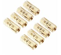 Barrel Hinges 8PCS 8mm Cabinet Hinge Brass with Screws Barrel 180 Degree Opening Angle Invisible Furniture Making
