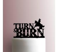 Barrel Horse Racing Turn and Burn Acrylic Cake Topper 3mm Thick Premium Laser Cut Cake Decoration for Birthday, Wedding, Baby Shower & Party Cakes Durable Reusable