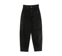 Barrel Jeans with Rhinestones - female - Liu Jo - Loose Fit Jeans - Black - W26 - Jeans W26