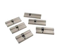 Barrel Lock 1 Pcs Brass Asymmetrical Lock Cylinder, Open On Both Sides,5keys, Locking Plastic Steel Door Fire-Proof Core(90B)