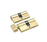 Barrel Lock 1 Pcs Gold Door Cylinder Biased Lock 60(30-30) mm Cylinder Key Anti-Theft Entrance Brass Door Lock Lengthened Core Extended Keys Door Barrel(60(30knob-30))