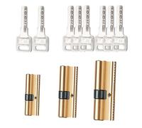 Barrel Lock 1 Pcs Pure Copper Anti - Theft Door Lock Core 65 70 80 90 115mm Brass Cylinder with AB Key Anti-Theft(65mm 32.5and32.5)