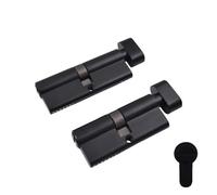 Barrel Lock 1pcs All Brass Black Cylinder Lock Door Toilet Bathroom Security 70 80mm Cylinder Lock Handle Customized Brass Keyless Door Barrel(70mm)