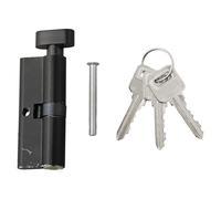 Barrel Lock,Anti-Pick Door Lock 1set Lock Cylinder for Doors Household Alloy Parts Safety Indoor Door Lock Core(Black)