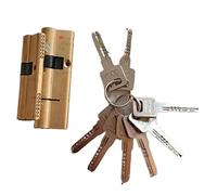 Barrel Lock,Anti-Pick Door Lock Door Cylinder Biased Lock Cylinder Brass Door Lock Lengthened Core Keys(80(32.5-47.5))