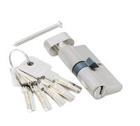 Barrel Lock DIY Door Cylinder 50 55 60 65 70 75 80 85 90 100 Security Copper Lock Interior Bedroom Living Handle Brass Key(LY-50(25-25))