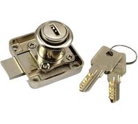 Barrel Lock,Drawer Locks, More Secure, Desk Drawer Wardrobe Lock Copper Key Cabinet Locks Furniture Locks Hole Size 19MM Height 22MM 32MM(A 22mm)