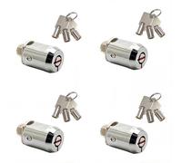Barrel Lock for Storage Units, Heavy Duty High Security Brass Tubular Cam Lock with 3 Keys, Metal Cabinets, Toolboxes, Mailboxes, Vending Machines, Roll-Up Doors