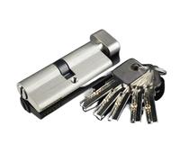 Barrel Lock Lock Cylinder 5 Keys Double Or Single Core Brass Bedroom(Single Open,70mm 35-35)
