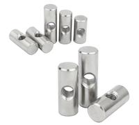 Barrel Nuts, 304 Stainless Steel Barrel Nuts Cylindrical Pin Dowel Cross Hole Hammer Embedded Nut M4-M8(20pcs,M4 6x16)
