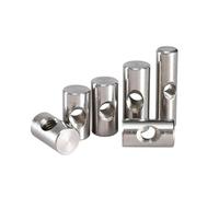 Barrel Nuts, 304 Stainless Steel M6 Barrel Nuts Cross Hole Hammer Embedded Multiple Sizes(M6x25 (3Pcs))