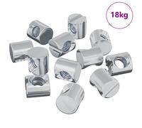 Barrel Nuts Silver Metal Tool Connectors Fasteners Slotted Versatile vidaXL