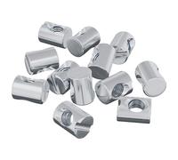 Barrel Nuts Silver Metal Tool Connectors Fasteners Slotted Versatile vidaXL