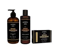 Barrel & Oak - Barrel and Oak - Spiced Sandalwood Body Care Set - Scented Sea Salt & Amber - Rich in Essential Oils